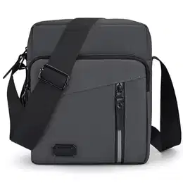 Tuaeccki Umhängetasche Herren Schultertasche Messenger Bag Wasserdichte Herrentasche zum Umhängen Crossbody Bag Arbeitstasche für Alltag und Reisen, Grau