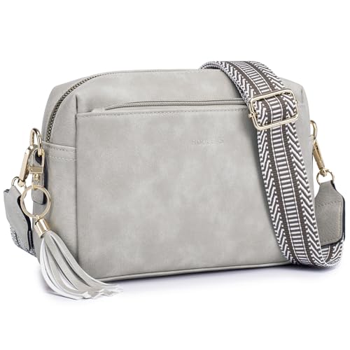 Miss Lulu Damen Umhängetasche Aus Leder – Verstellbarer Gurt, Pilznieten, 23x14x11 Cm – Schwarz, Rot, Grün