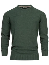 Indicode Herren Injustice Pullover mit Rundhals-Ausschnitt Armeegrün