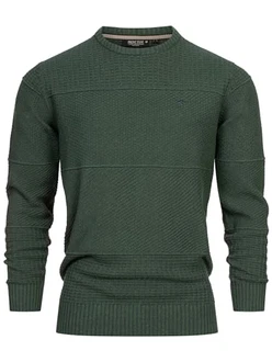 Indicode Herren Injustice Pullover mit Rundhals-Ausschnitt Armeegrün Indicode Herren Injustice Pullover mit Rundhals-Ausschnitt Armeegrün