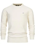 Indicode Herren Injustice Pullover mit Rundhals-Ausschnitt White Asparagus