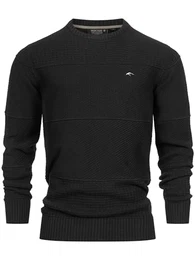 Herren Injustice Pullover mit Rundhals-Ausschnitt Herrenpullover Pulli Strickpullover für Männer Black L