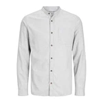 Jack & Jones Hemd JJEBAND MELANGE SHIRT LS SN Grau/Hellgrau