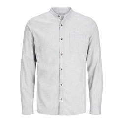 Jack & Jones Hemd JJEBAND MELANGE SHIRT LS SN Grau/Hellgrau