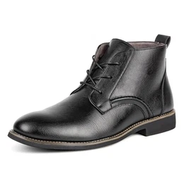 Stiefeletten Herren Stiefel Boots Schnürstiefeletten Klassische Ungefüttert Männer Chukka Boot Rutschfeste (Schwarz,41)