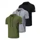 HUAKANG 3er Pack Sport Shirt Männer Sport Tshirts Herren Schnelltrocknend Atmungsaktiv Laufshirt Kurzarm Sport Fitness Hoodie mit Handytaschen(550-Black Gray Green-M)