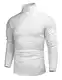 Cegerne Herren Rollkragenpullover Slim Fit Langarmshirts Rollkragen Pullover Turtleneck Sweater Unterzieh Basic Shirt Elastisch Männer, Weiß, M