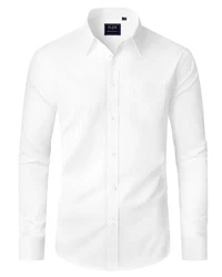 J.VER Langarmhemd Herren Regular Fit  Weiß