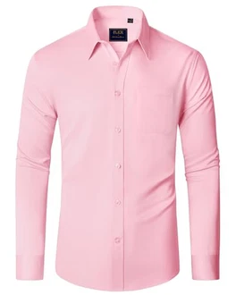J.VER Langarmhemd Herren Regular Fit  Rosa