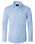 J.VER Langarmhemd Herren Regular Fit  Blau