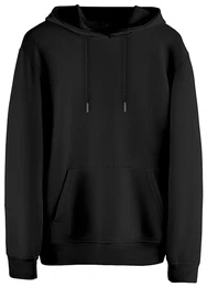 Bequemer und Stilvoller Unisex Kaputzenpullover Hoody Sweatshirt für Damen und Herren, Schwarz, Gr. M