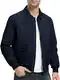donhobo Übergangsjacke Herren Frühling Sommer Herbstjacke Freizeit Blouson Jacke mit Taschen Cargo Jacke Leichte Herrenjacke Windbreaker, Marine, M