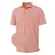 MICHEL ROUEN Golf-Shirts für Herren, kurzärmelig, leicht, schnell trocknend, Nadelstreifen, lässiger Kragen, Orange gestreift, Mittel