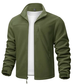 TACVASEN Herren Sport Fleecejacke Outdoor Übergangsjacke
