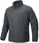 TACVASEN Herren Sport Fleecejacke Outdoor Übergangsjacke Dunkelgrau