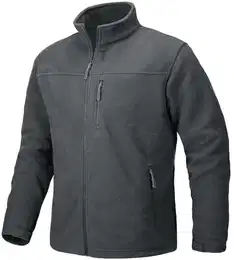 Herren Fürhlingsjacke Sport Fleecejacke Outdoor Warme Übergangsjacke (M, Dunkelgrau)