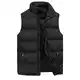 Steppweste mit Stehkragen, Winter Wärme Dicke Herren Weste mit Reißverschluss, Premium Wasserabweisend Ärmellose Outdoorjacke