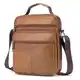 SPAHER Umhängetasche Leder Herren Groß Herrentasche Schultertasche Echtes Leder Handgelenktasche Herren Schultertasche Crossbody Bag Messenger Bags Geschenk für Männer Braun