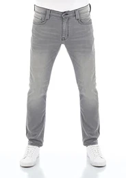 Herren Jeans Real X Oregon Tapered K Stretchhose Jeanshose Männer Denim Men Baumwolle Blau Schwarz Grau, Größe:W 32 L 36, Farbauswahl: Light Grey Denim (311)