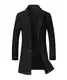 ECDAHICC Wintermantel Herren Mantel Lang Slim Fit Herrenmantel Winter Warm Business Mantel Herren Wolle Wollmantel(BL,M)