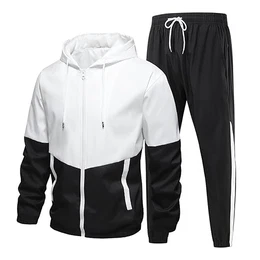 Jogginganzug Herren Set, Trainingsanzug Joggingsuit Langarm Fitness Freizeitanzug Für Sport Outdoor Anzug Kurzgrößen Warm Track Suits Men Trainings Treninganzug Sport Set (M, Schwarz)