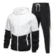Generisch Jogginganzug Herren Set, Trainingsanzug Joggingsuit Langarm Fitness Freizeitanzug Für Sport Outdoor Anzug Kurzgrößen Warm Track Suits Men Trainings Treninganzug Sport Set (M, Schwarz)