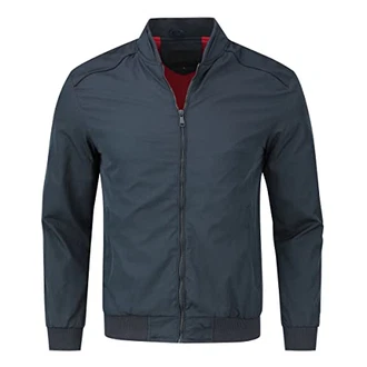 YOUTHUP Herren Leichte Casual Sportjacke Übergangsjacke Blau (8835)