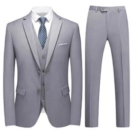 Herren Anzug 3 Stücke Slim Fit Anzug Business Hochzeit Formal Dinner Zwei Knöpfe Smoking Anzug für Männer Klassischer Blazer Weste Hose Set