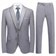 KUDMOL Herren Anzug 3 Stücke Slim Fit Anzug Business Hochzeit Formal Dinner Zwei Knöpfe Smoking Anzug für Männer Klassischer Blazer Weste Hose Set