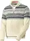 Hinterstoisser Pullover Herren, Warmer Norweger Pullover für Herren, Weihnachtspullover, Winterpullover, Strickpullover für Männer, Weiß, Gr. 60