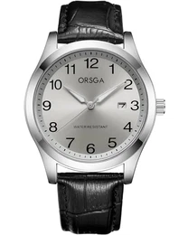 Uhren Herren Schwarz Lederarmband: Armbanduhr Herren Analog Wasserdicht - Herrenuhr mit Datum Leuchtend Klassische Business Quarzuhr Grau Zifferblatt Geschenke für Männer