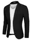 PJ PAUL JONES Sakko Herren Sportlich Modern Freizeit Anzugjacke 2 Knöpfe Business Sakko (Schwarz, M)