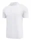 COOFANDY Herren Golf-Poloshirt, schnelltrocknend, kurzärmelig, Henley-Shirt, aktiv, sportlich, ohne Kragen, Weiss/opulenter Garten, Klein