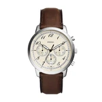 Fossil Neutra Uhr für Herren Chronographenwerk mit Edelstahl- oder Lederarmband Braun/Creme