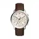 Fossil Neutra uhr für Herren, Chronographenwerk mit Edelstahl- oder Lederarmband, Braun und Creme, 44MM