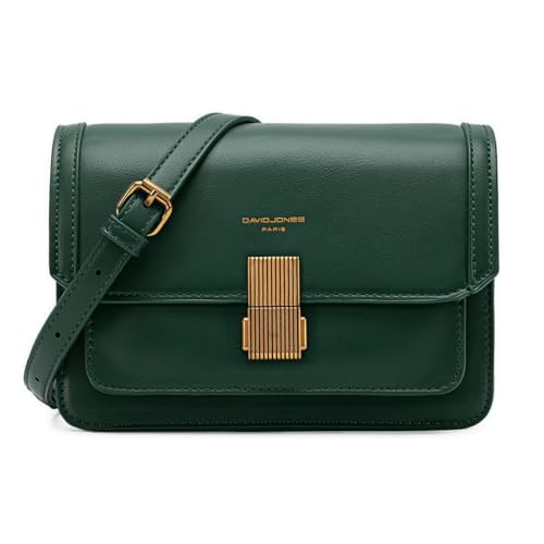 David Jones Damen Umhängetasche – PU Leder, Taupe, 27x13x8 Cm, Mit Verstellbarem Gurt