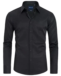 Hemd Herren Langarm Businesshemden für Herren Slim Fit Hemden Herren Bügelfrei Hemden Freizeithemd Herren