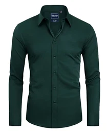 Hemd Herren Langarm Businesshemden für Herren Slim Fit Business Bügelleichtes Hemden Freizeithemd
