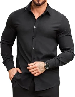 COOFANDY Freizeithemd Herren Button Down Langarm Hemd Businesshemden COOFANDY Freizeithemd Herren Button Down Langarm Hemd Businesshemden