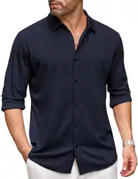 Herren Hemd Langarm Sommer Button Down Shirt Wrinkle Free Shirt Business Hemd Freizeithemd Hemden Blauviolett M