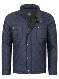 Herren Steppjacke Übergangsjacke Leicht Herrenjacke Männer Jacken Stepp Jacken mit Kapuze Daunenjacke Thremojacke H-347 Navy M