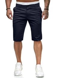 Herren-Chinos, flache Vorderseite, Golf-Shorts, Arbeitskleid, kurz, Sommer, Strand, Shorts, Marineblau, 28