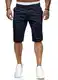 ALLABREVE Herren-Chinos, flache Vorderseite, Golf-Shorts, Arbeitskleid, kurz, Sommer, Strand, Shorts, Marineblau, 28