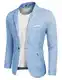 COOFANDY Herren Jackett Sakko Sportlich Slim Fit Langarm Business Freizeit Sakkos EIN Knopf Hellblau M