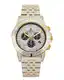 LOUIS XVI Majesté Full Iced Out Herrenuhr Chronograph 43 mm Schweizer Quarzwerk Edelstahl Armband Gold Bicolor Silber Iced Zifferblatt CZ-Diamanten 1124