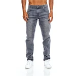 JEEL Herren-Jeans Regular Fit Straight Cut Basic Washed Grau