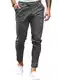 Feziakuk Herren Chino Hose Baumwolle Slim Fit Stoffhose Lässig Stretch Hosen Männer Schlupfhosen, Dunkelgrau M