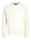JACK&JONES Herren JCOMASON Knit Crew Neck Strickpullover, Cloud Dancer/Detail:Cyclo 002, Medium
