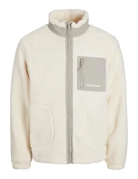 JACK&JONES Herren JORVESTERBRO Teddy Jacket AW24 NOOS Fleecejacke, Cloud Dancer, M