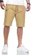 HCSS Kurze Hosen Herren Shorts Herren Sommer Chino Shorts Männer Baumwolle Hose Kurz Elastische Taille mit Taschen(Khaki-M)